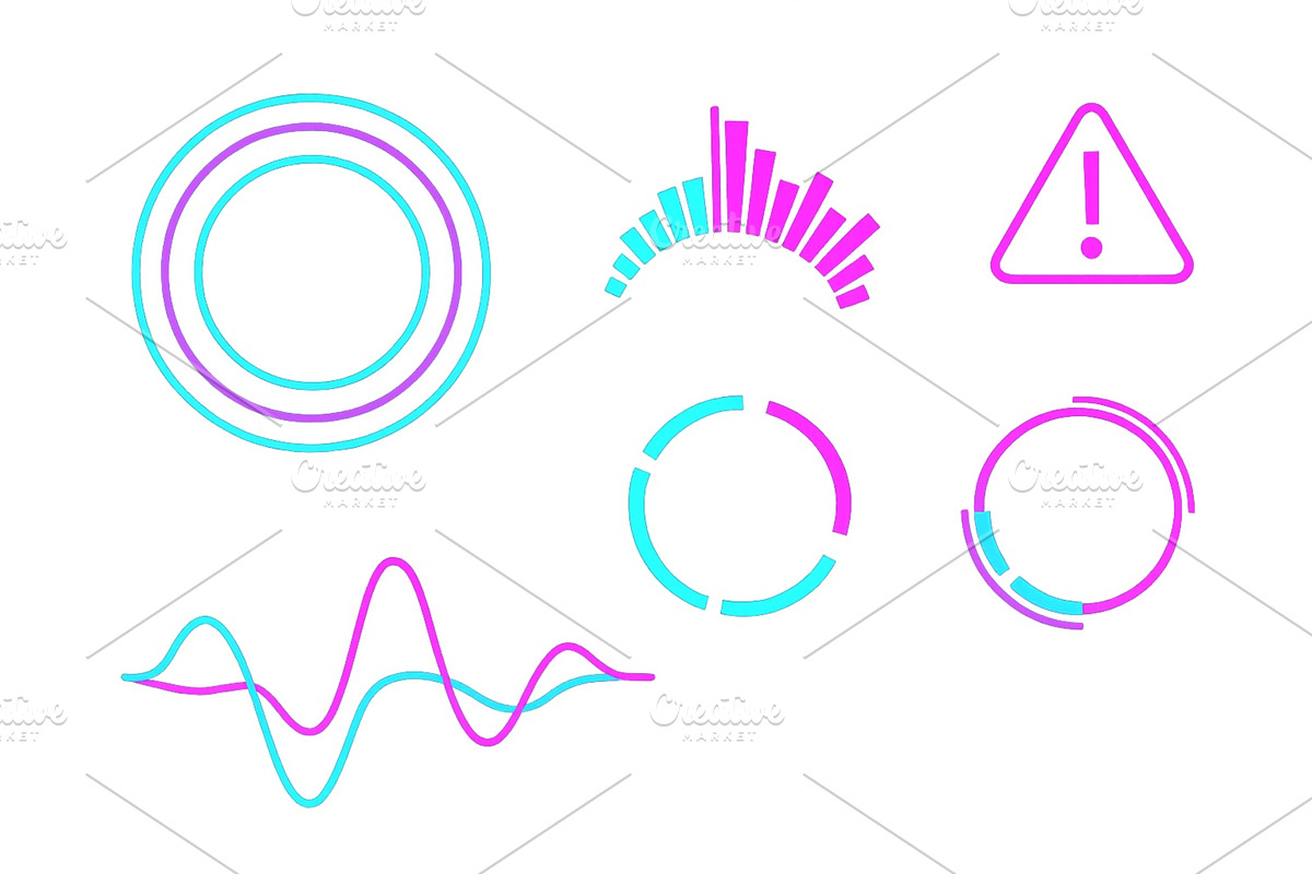 Abstract graphic elements in vibrant, a Technology Illustration by ZinetroN