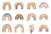 Boho Rainbow PNG Clipart Bundle, an Illustration by Design Market (Thumbnail 3 of 3)