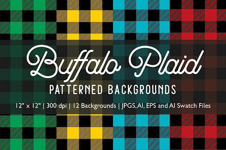Buffalo Plaid Patterned Backgrounds