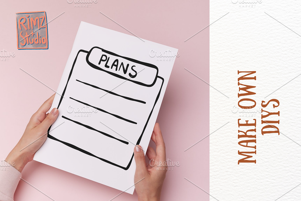 Hand-Drawn planner blank paper SVG, an Education Illustration by RimzStudio (Photo 8 of 8)