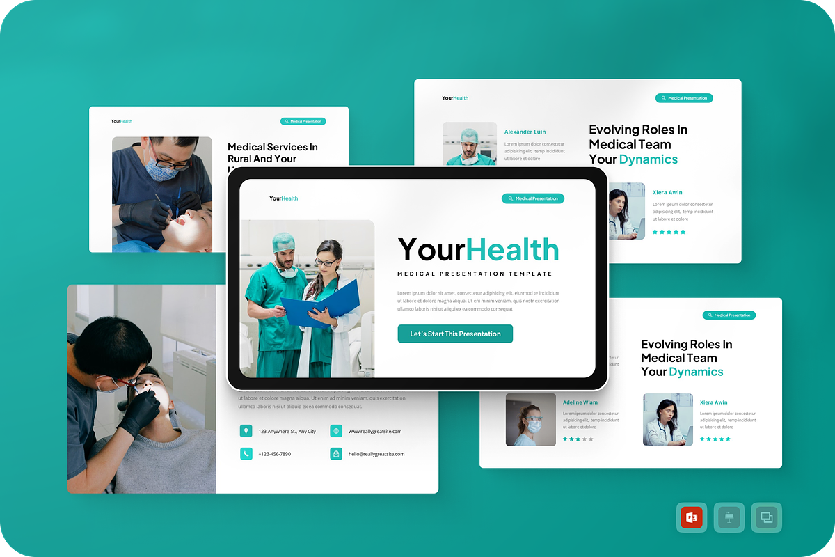 Modern Medical Powerpoint, a Presentation Template by Annora Studio (Photo 1 of 5)