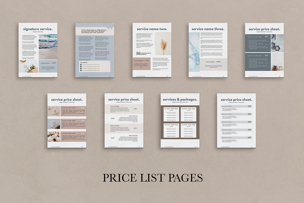 Price List Canva Template | SOPHIA, a Brochure Template by Studio Next (Photo 5 of 8)