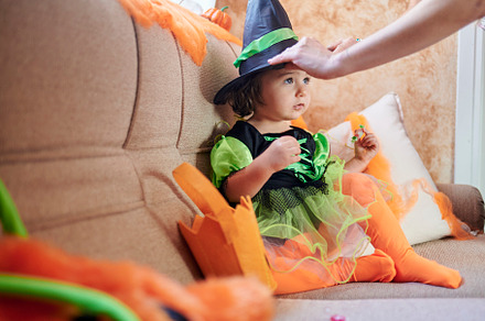Baby they put a witch hat on for Hal