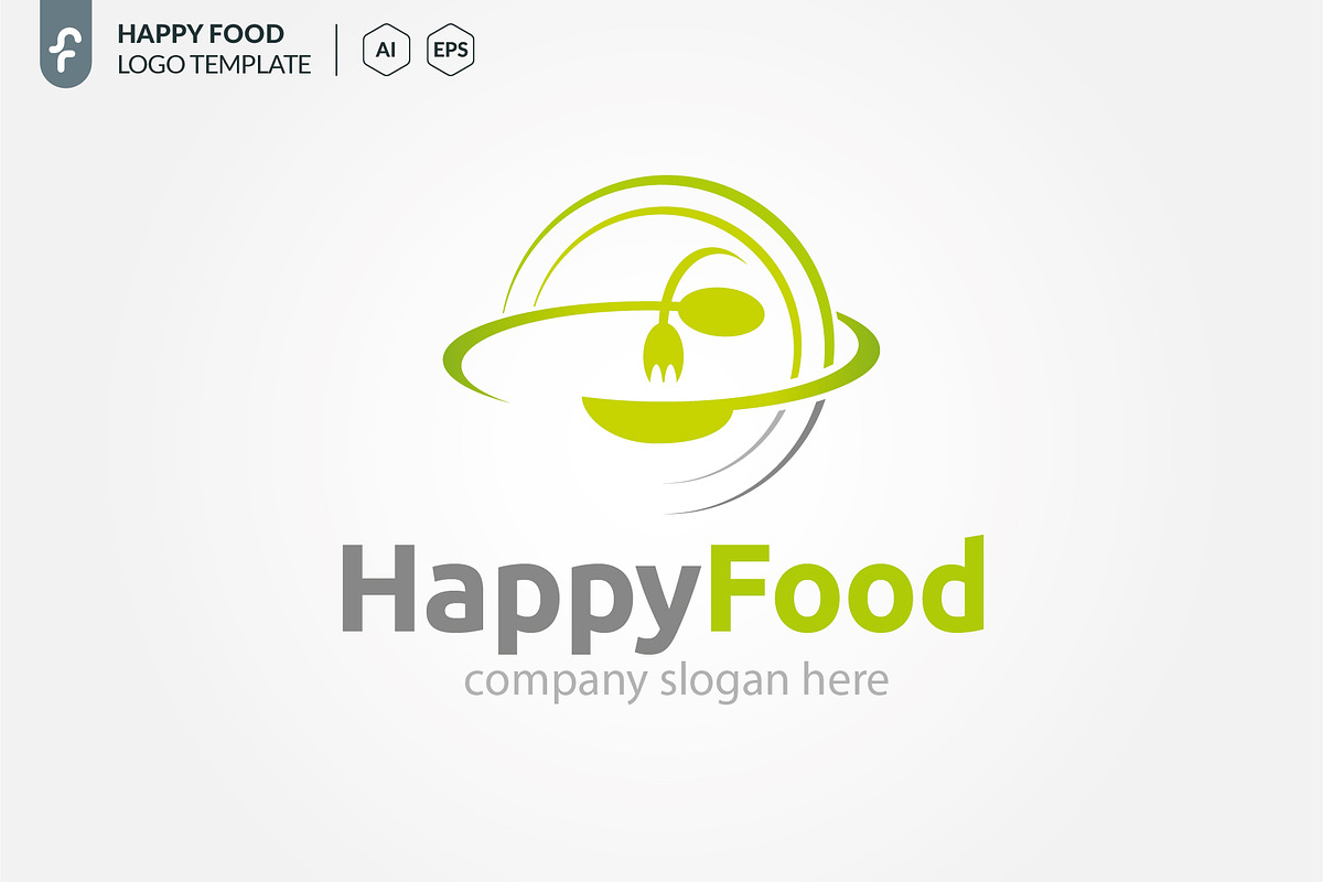 Happy Food Logo, a Branding & Logo Template by ft.studio (Photo 2 of 4)