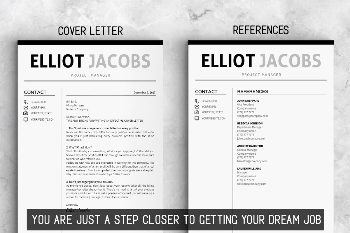 Minimalist Resume Template Clean CV, a Resume Template by LevelUpResume (Photo 5 of 5)