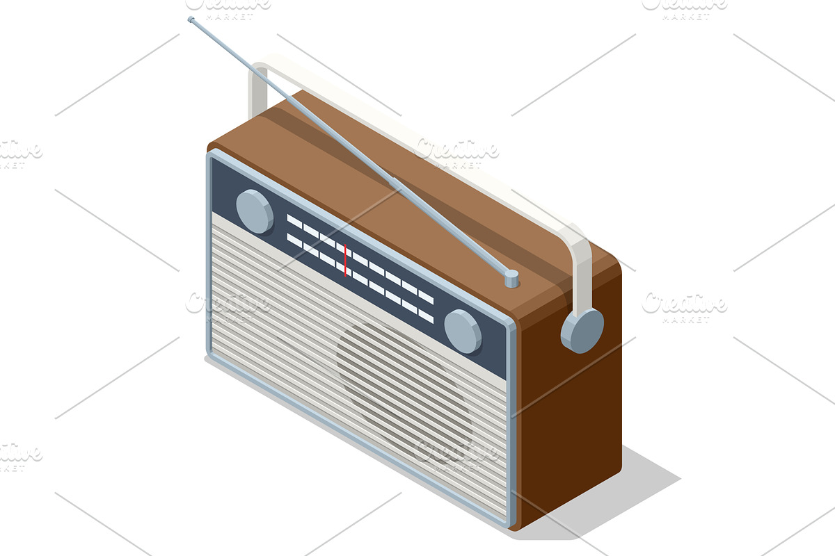 Isometric mid-century vintage, an Object Illustration by Golden Sikorka