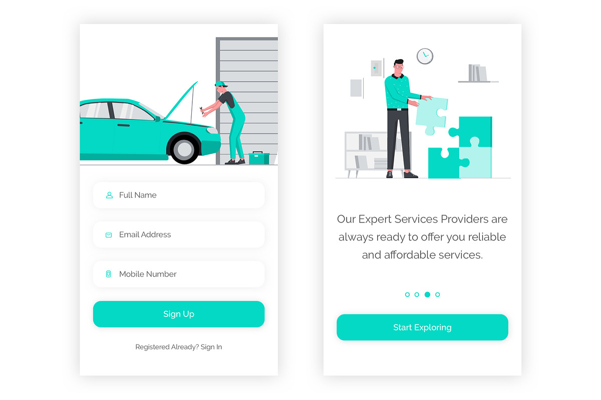 WeServe - Home Services Figma App, an UI Kit Template by themelove (Photo 2 of 11)