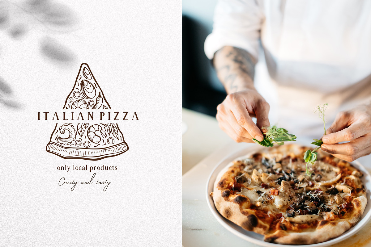 Italian Food, Pizza Illustrations, a Decorative Illustration by BarcelonaShop (Photo 3 of 4)