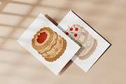 Vintage holiday cakes set, a Food Illustration by Good Studio (Thumbnail 5 of 6)