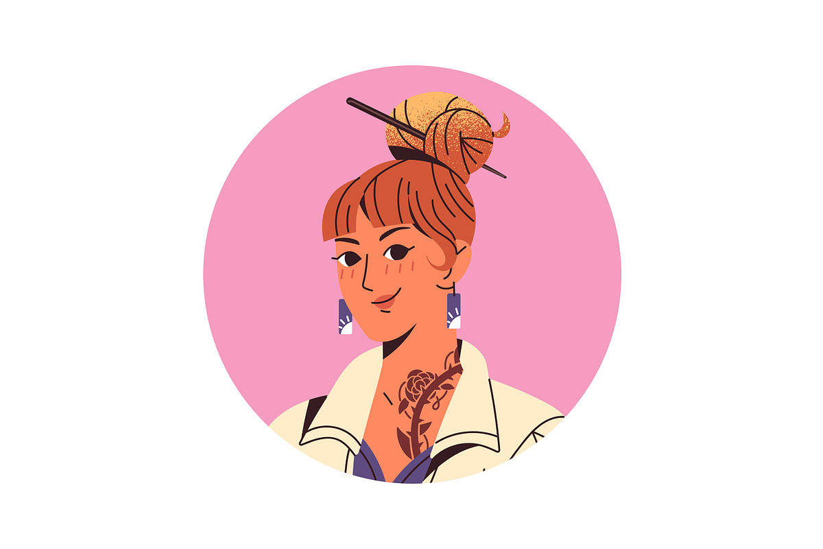 Happy people portraits, avatars set, a Person Illustration by PaperTrident (Photo 9 of 10)