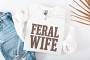Feral Wife Typography Design, an Illustration by SharpMarketplace (Thumbnail 4 of 9)