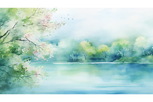 vibrant watercolor spring background, an Abstract Photo by pikepicture
