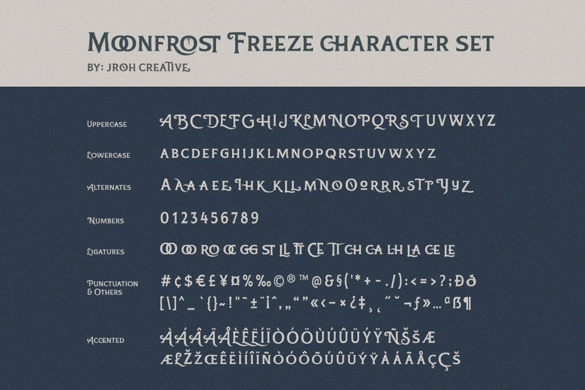 Moonfrost Freeze Font + Extras, a Font by JROH Creative (Photo 12 of 13)