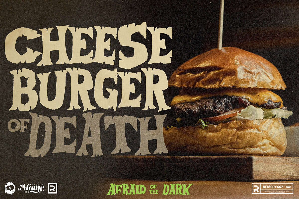 Afraid of the Dark, a Font by Remedy667 (Photo 4 of 5)