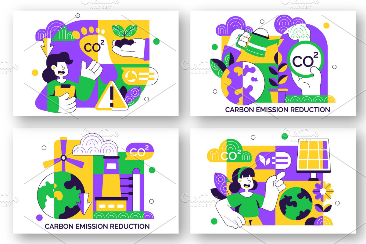 10 Carbon Footprint Reduction, a Technology Illustration by denayunebgt (Photo 3 of 4)