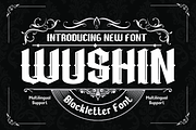 WUSHIN Blackletter font, a Blackletter Font by twinstd (Thumbnail 1 of 13)