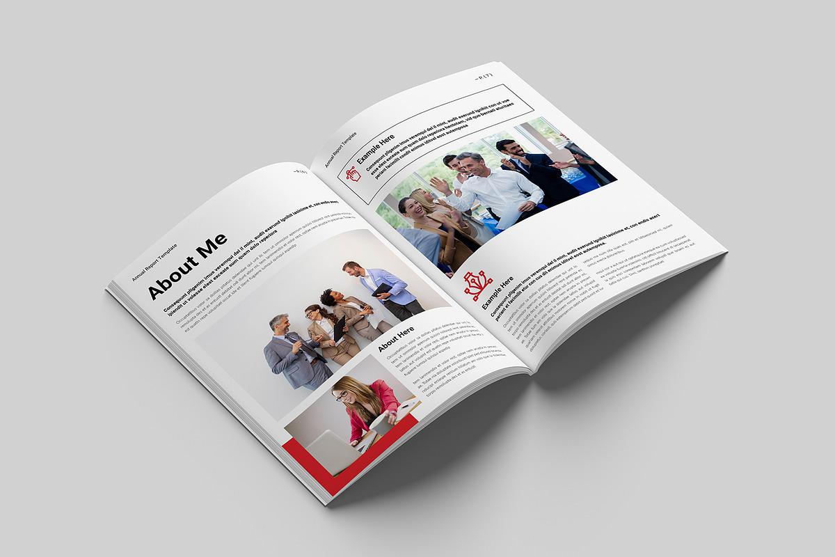 Annual Report Template, a Brochure Template by GoldenGrid Studio (Photo 3 of 10)