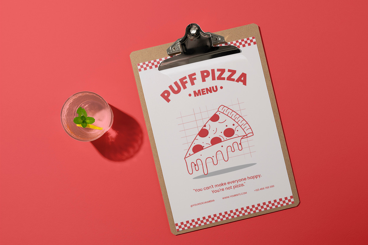 Vintage Pizza Menu, a Stationery Template by Neermana (Photo 3 of 4)