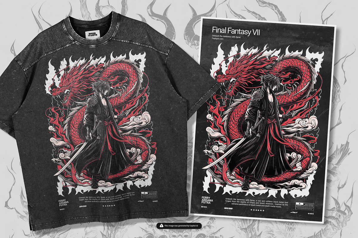 Syrax – Brutal Black Metal Typeface, a Blackletter Font by Ardana Creative (Photo 4 of 9)