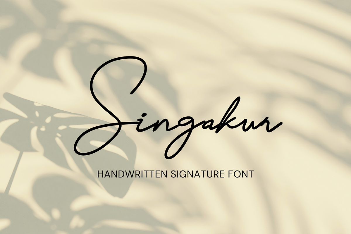 Singakur | Handwritten Signature, a Handwritten Font by filosovis