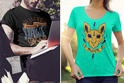 T-Shirt Mock-Up  Street Edition, a Shirt Mockup by Mock-up Store (Thumbnail 3 of 9)