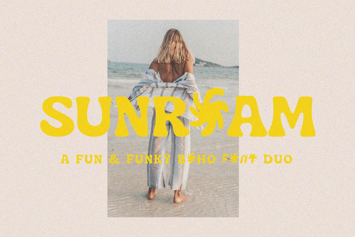 Sunroam Bold Retro Symbols Font Duo, a Font by Laras Wonderland (Photo 12 of 12)