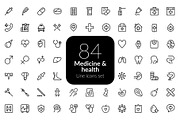 Medicine and health icons set, an Outline Icon by AIWD (Thumbnail 1 of 2)
