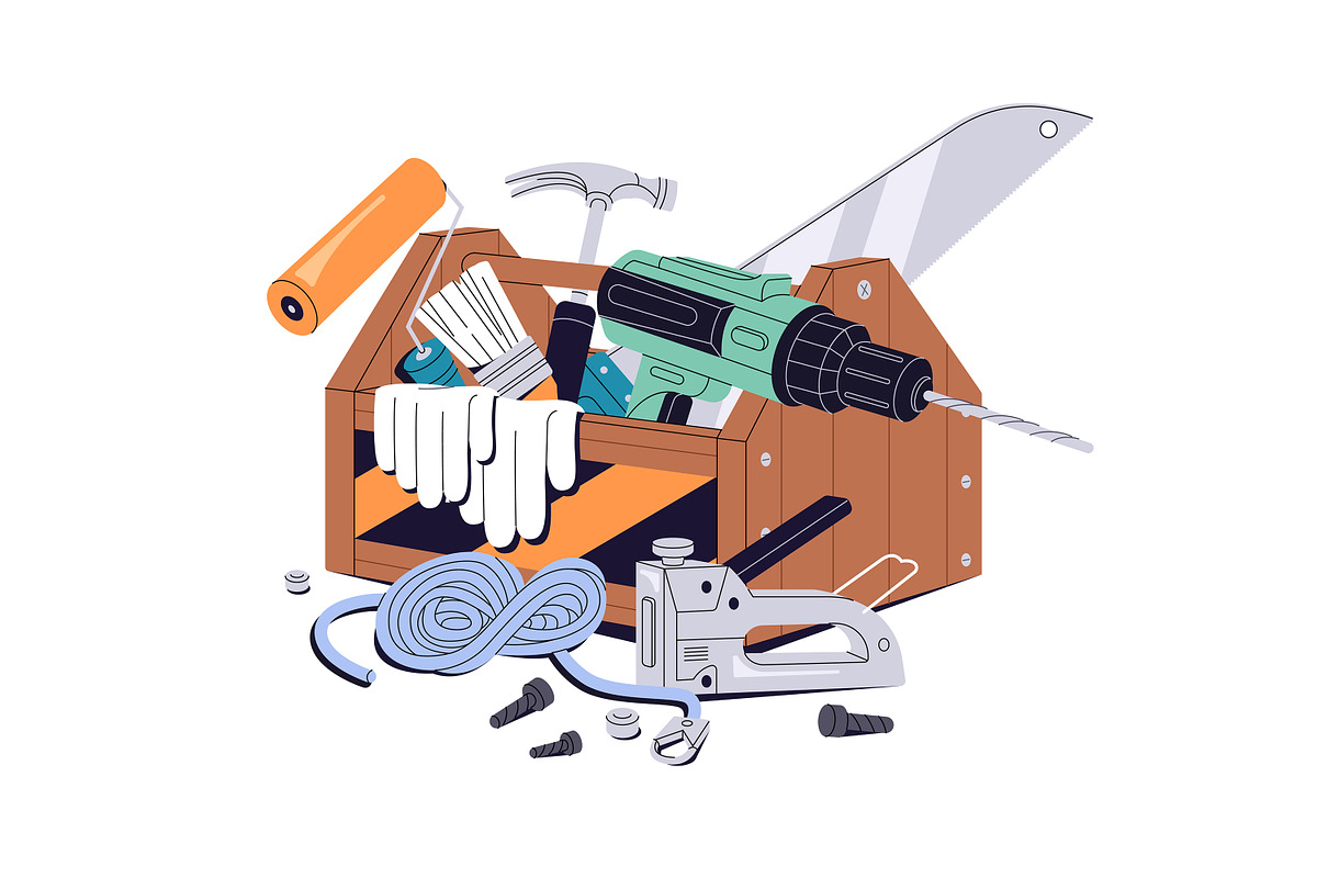Construction toolkit set, templates, an Object Illustration by PaperTrident (Photo 4 of 8)