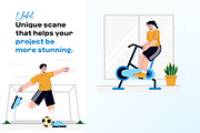 Fitness & Health 2D Illustration, a Person Illustration by orenjidesign (Thumbnail 3 of 8)
