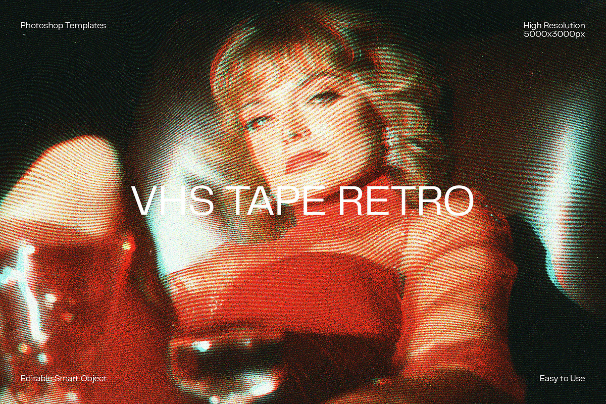 VHS Tape Retro Photo Effect, a Layer Style Add-On by dokudokunomi (Photo 1 of 5)