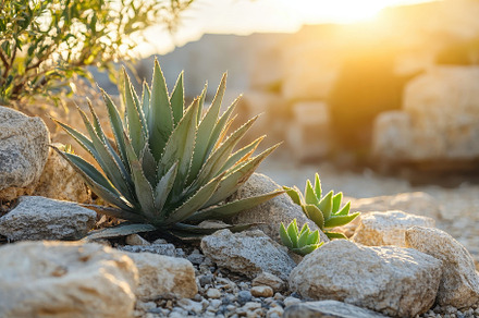 Desert plants thrive among stones un, a Photo by Iftikhar Alam