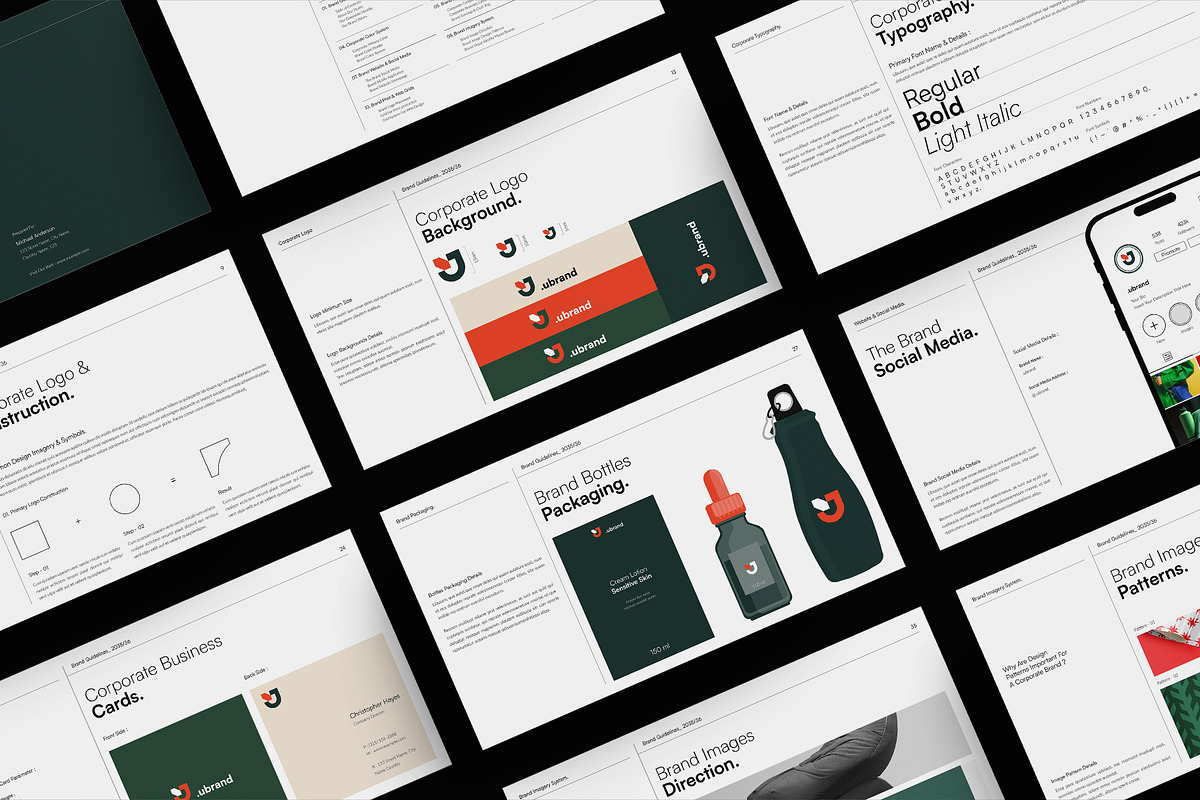 Brand Guidelines Presentation Layout, a Presentation Template by DesignCrest (Photo 4 of 21)
