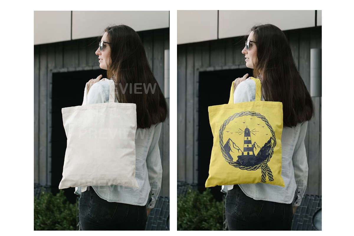 Bags Tote Mockup (OAD113 Liberty), a Merchandise Mockup by Arfis (Photo 1 of 14)