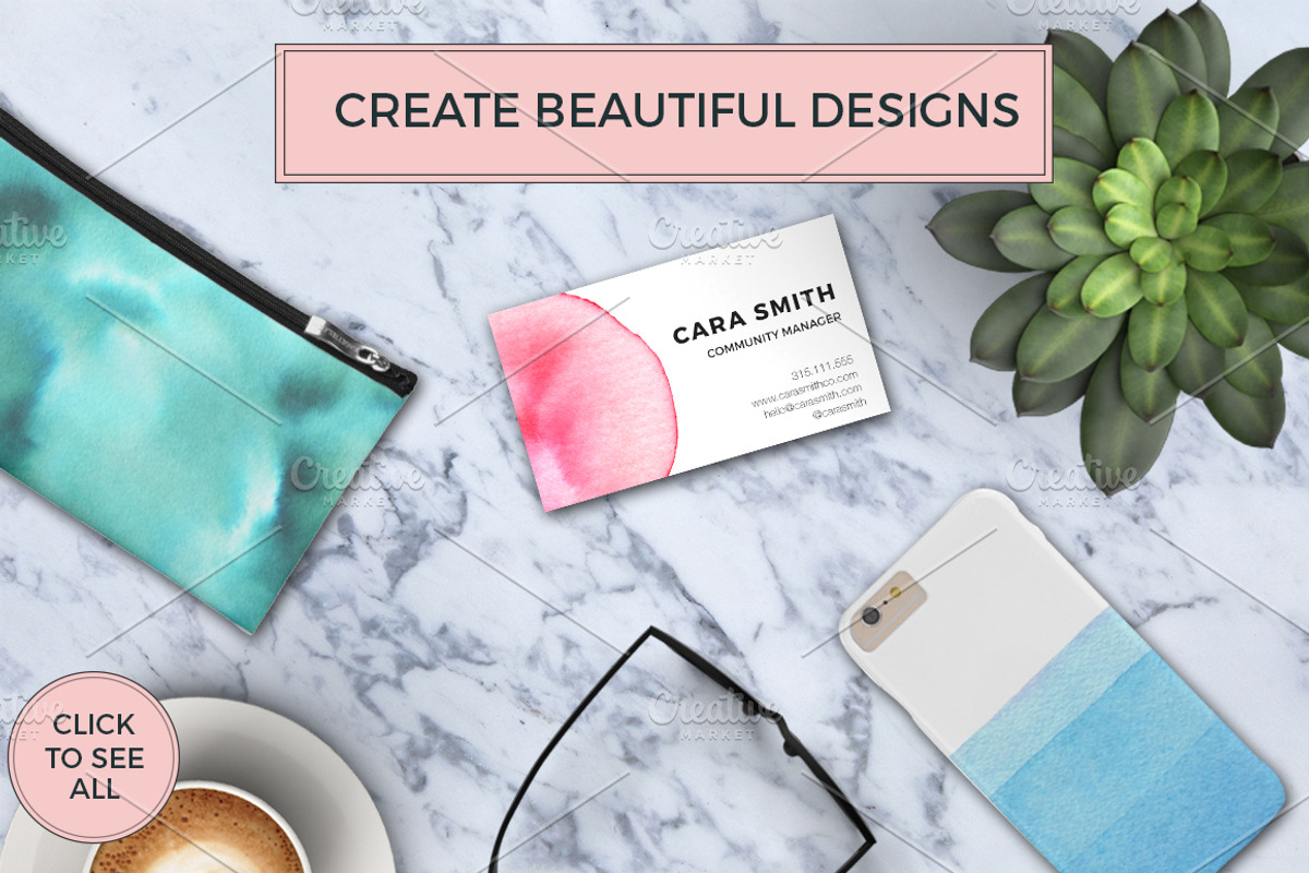 Watercolor design kit, a Texture Graphic by Bang Bang Bureau (Photo 6 of 7)