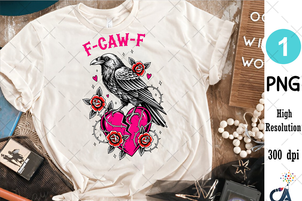 F-Caw-F PNG, Floral Heart Png, an Illustration by Creative Art (Photo 3 of 6)