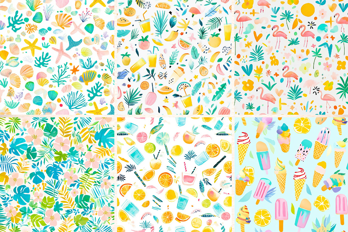 Summer Seamless Pattern, a Pattern Graphic by Digital Artistic99 (Photo 3 of 8)
