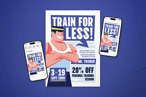 Gym Personal Trainer Flyer Set, a Flyer Template by The Good Store