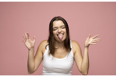 Studio bright crazy portrait of, a Person Photo by volodymyrshtun13795