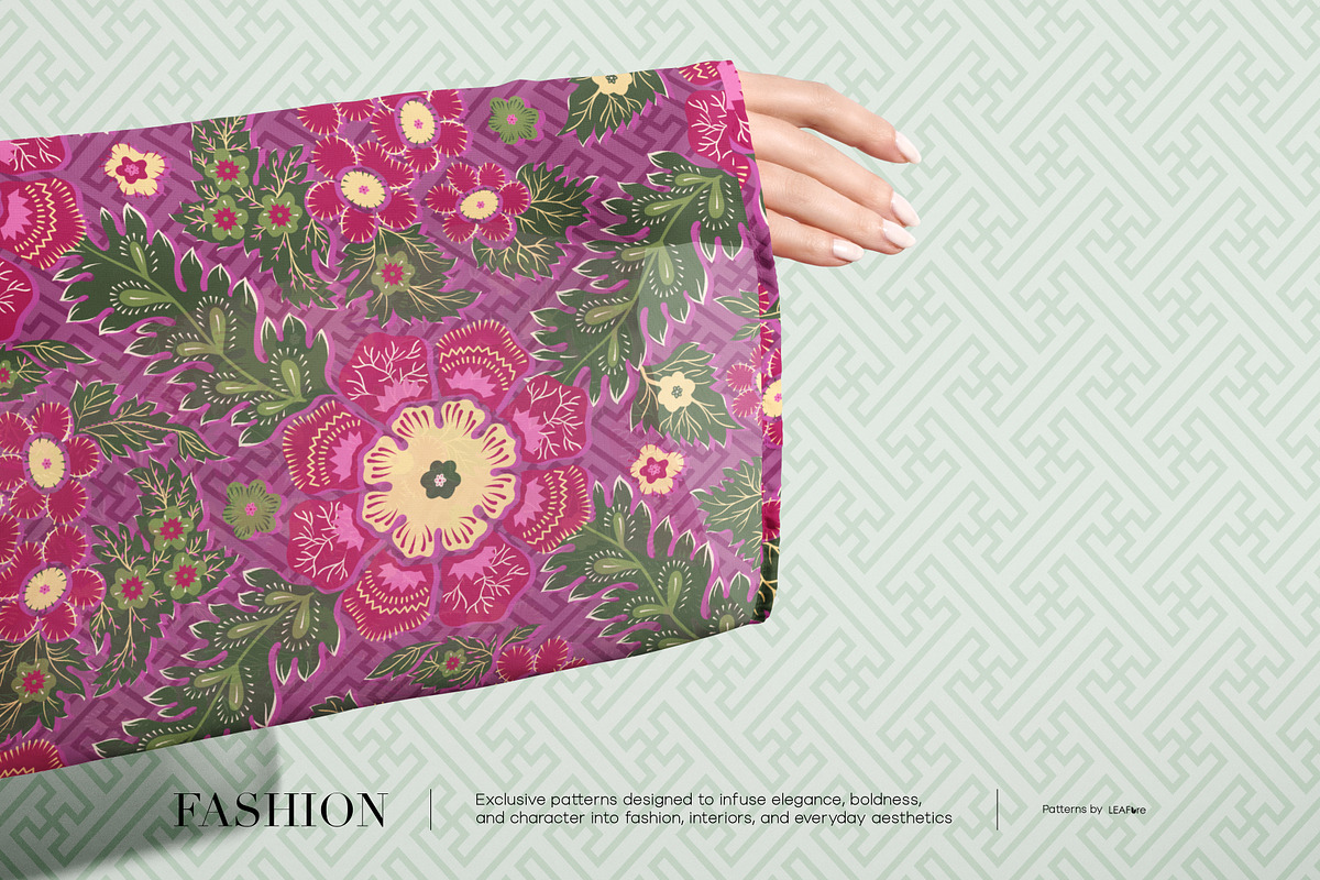 Lattice Rose Hand Illustrated Prints, a Pattern Graphic by LEAFure (Photo 5 of 10)
