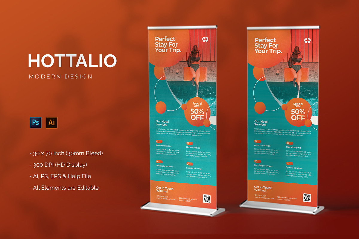 Hottalio - Roll Up Banner, a Print Template by StreaksideStd (Photo 1 of 2)