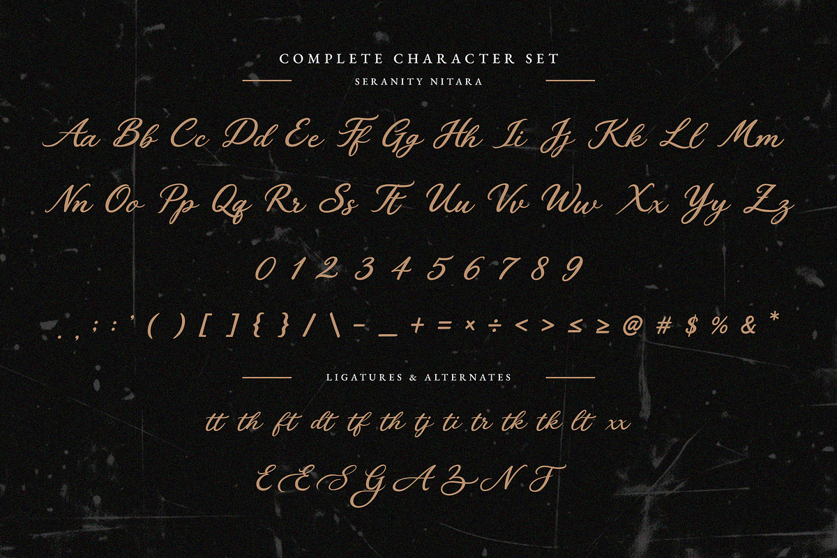 Seranity Nitara – Elegant Luxury, a Script Font by Brainwave (Photo 2 of 8)