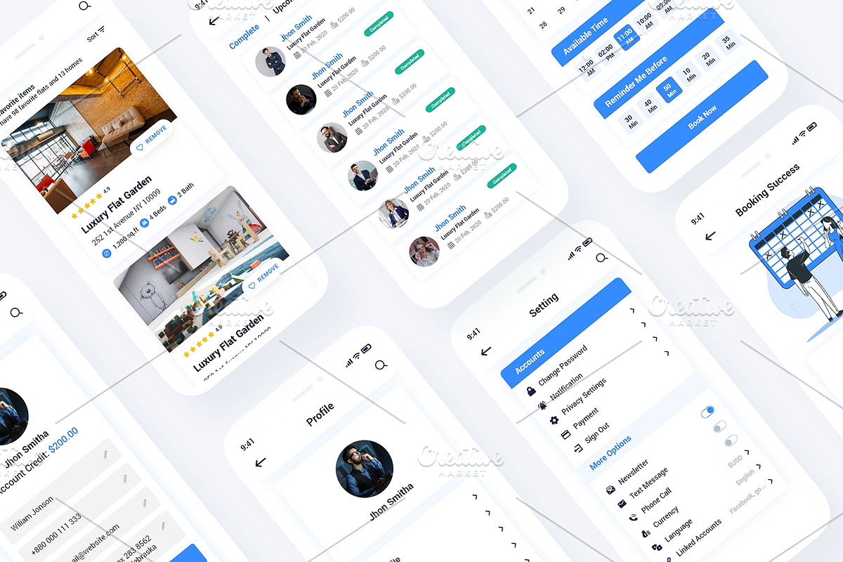 Real Estate Mobile App UI Template preview 6