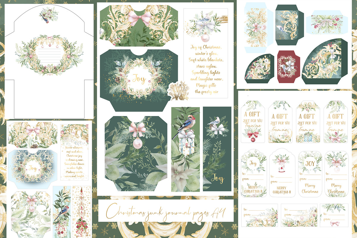 Watercolor Christmas ornament bundle, a Decorative Illustration by WonderWonder (Photo 12 of 20)