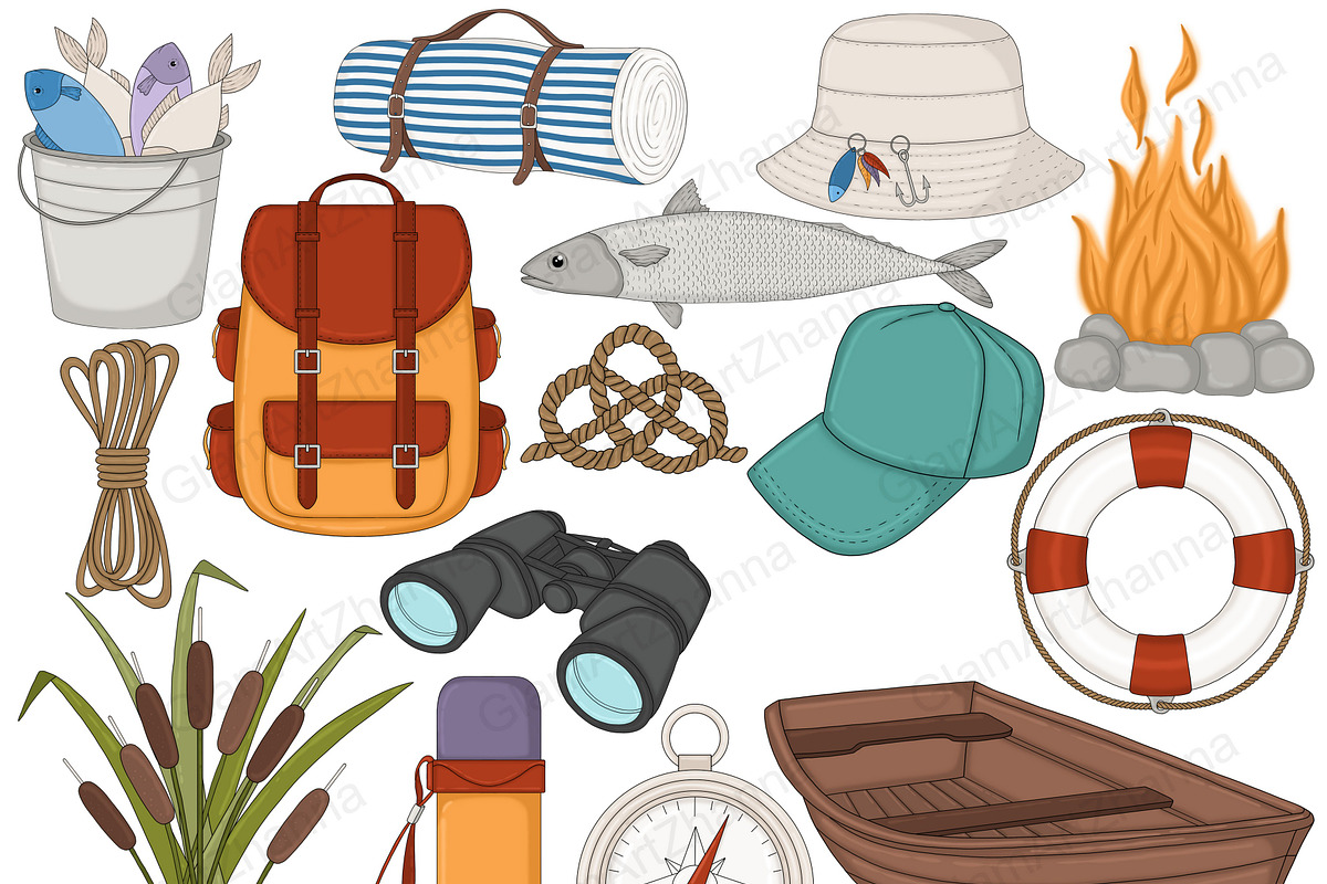 Lake Clipart PNG | Nautical Clipart, an Object Illustration by GlamArtZhanna (Photo 2 of 5)