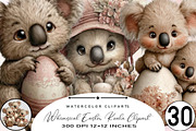 Whimsical Easter Koala Clipart Bundl, an Illustration by SVGArt (Thumbnail 1 of 7)