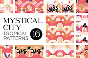 Mystical city. Tropical patterns, a Pattern Graphic by Julie&Taily (Thumbnail 1 of 12)