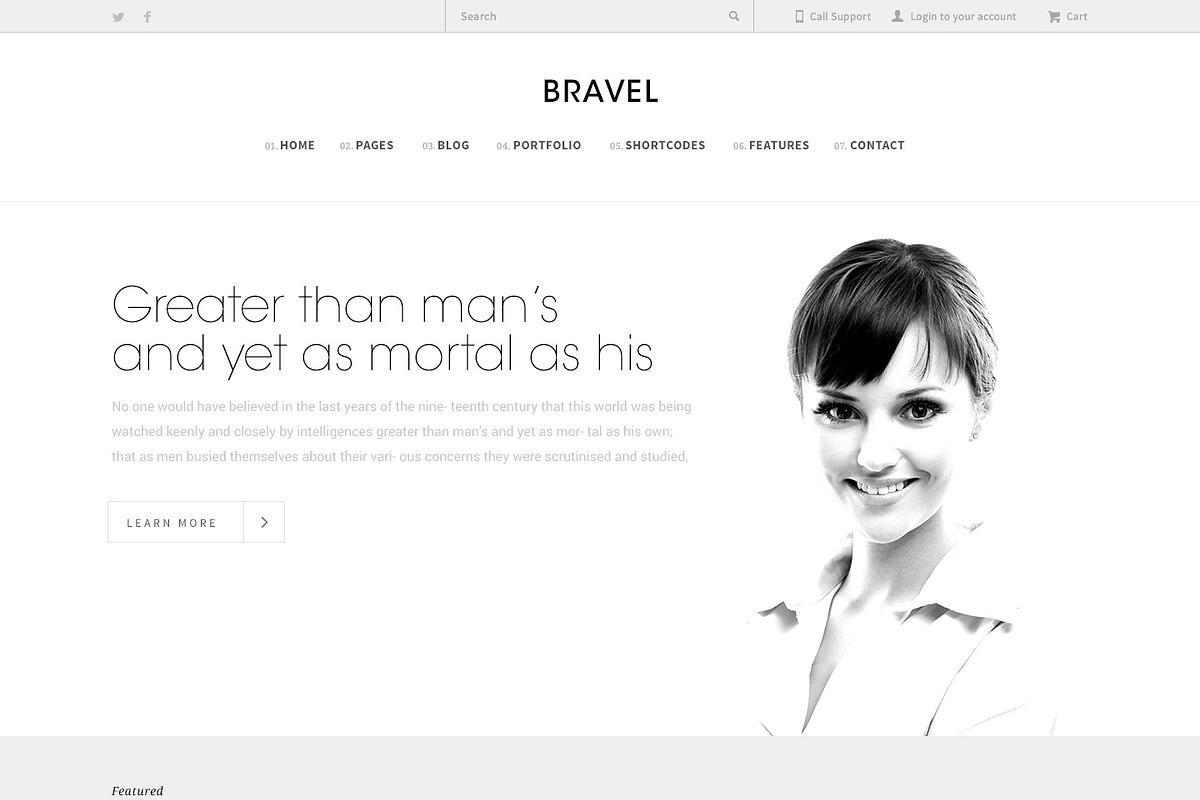 BRAVEL Website Template, a Websites & App Template by vogelsteinshop (Photo 1 of 5)