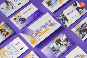 Hockey Team & Sports PowerPoint, a Presentation Template by Pixslides