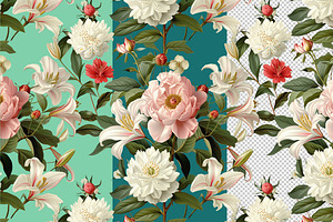 Gorgeous Peonies Floral Pattern