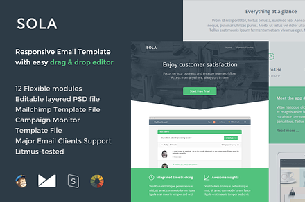 Sola Email Template + Builder